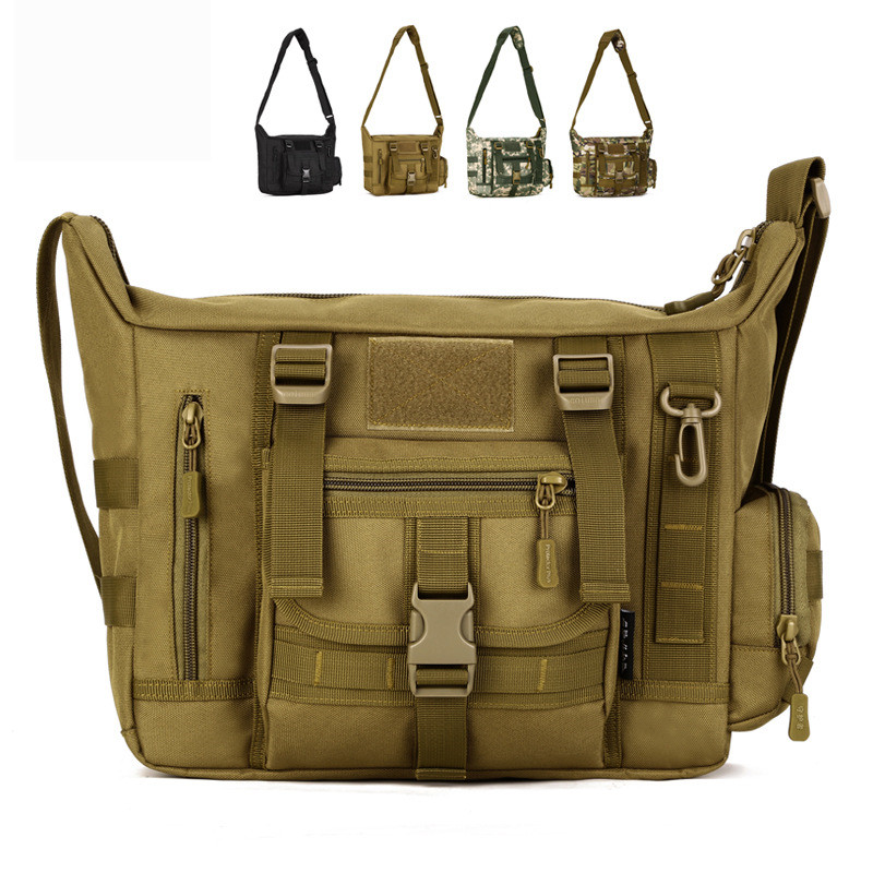 Urban Backpack Tactical - 14 นิ้วแล็ปท็อปไหล่กระเป๋าผู้ชายกีฬากระเป๋าทหารยุทธวิธีกระเป๋าเป้สะพายหลังเดี่ยวผู้ชาย A4 เอกสาร MOLLE Messenger