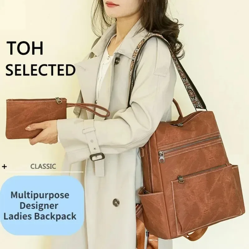 กระเป๋าเป้สะพายหลังหนัง PU กัน - Travel Backpack Anti Theft บทวิจารณ์และราคา